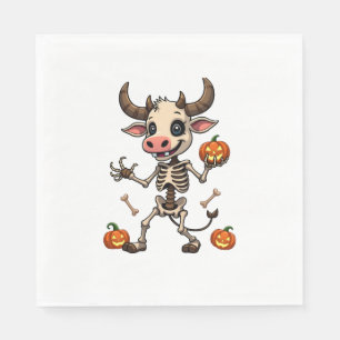 Serviette En Papier Parade de la vache à squelette