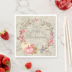 Serviette En Papier Paradis de la citrouille de Thanksgiving