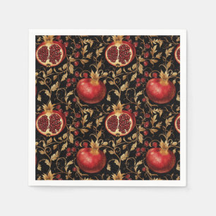 Serviette En Papier Paradis de la grenade - Riche Motif Floral sans co