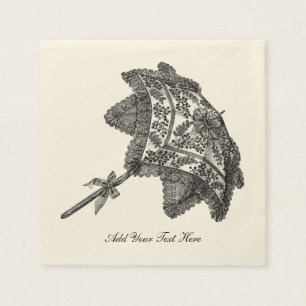 Serviette En Papier Parapluie Vintage nuptiale