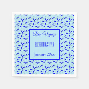 Serviette En Papier Parapluies de plage bleu motif Bon Voyage