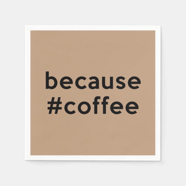 Serviette En Papier Parce que café (Devant)