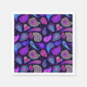 Serviette En Papier Parfaitement Paisley Violet