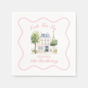 Serviette En Papier Paris Anniversaire Café Parisien Tea Party
