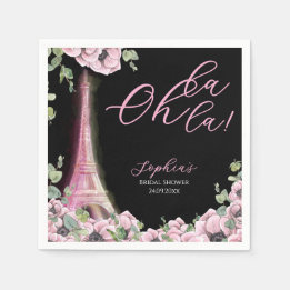 Serviette En Papier Parisian Oh La La Bridal Shower