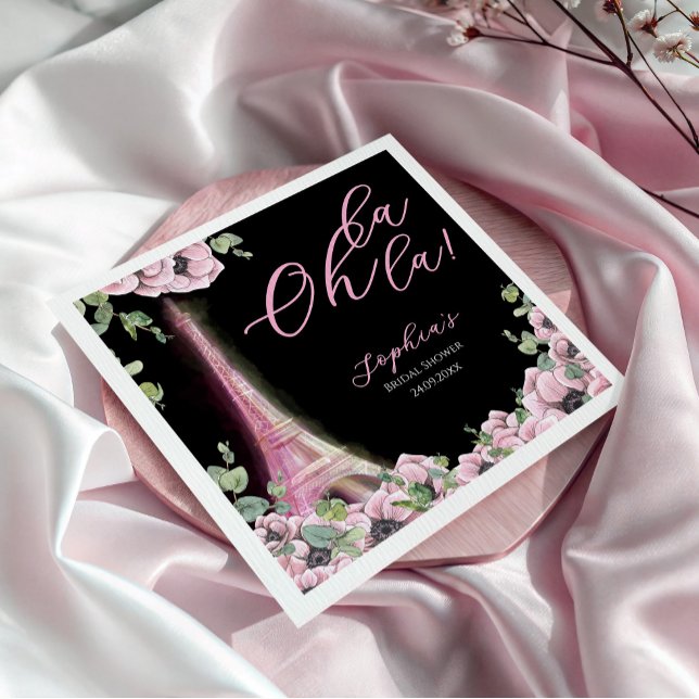 Serviette En Papier Parisian Oh La La Bridal Shower (Créateur téléchargé)