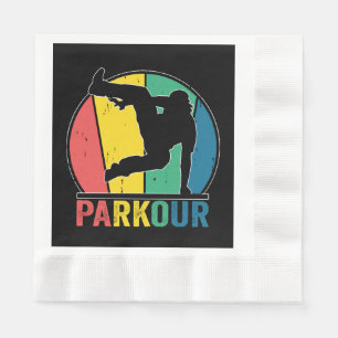 Serviette En Papier Parkour Free Running Training Traceur Retro