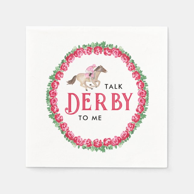 Serviette En Papier Parlez Derby à Moi | Mariage Derby Shower (Devant)