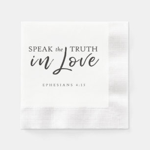 Serviette En Papier Parlez la vérité dans l'amour Éphésiens 4:15 Verse