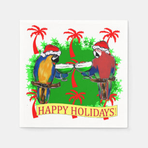 SERVIETTE EN PAPIER PARROTS DE VACANCES