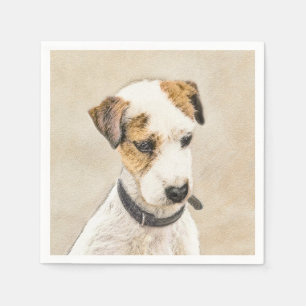 Serviette En Papier Parson Jack Russell Terrier Peinture - Chien Art