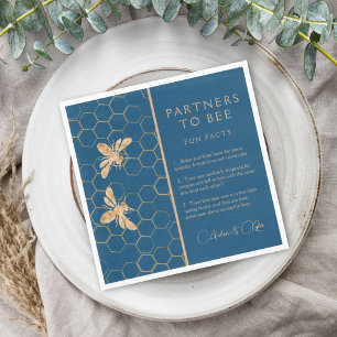 Serviette En Papier Partenaires pour Bee Indigo Honeycomb Fun Facts Sh