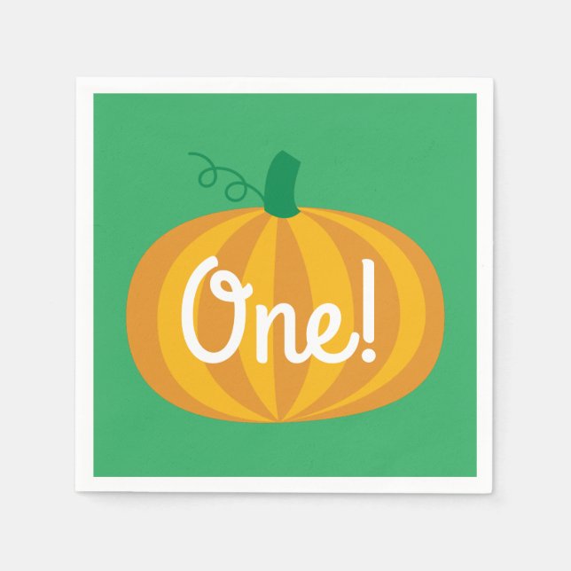 Serviette En Papier Parti Anniversaire de enfant citrouille (Devant)