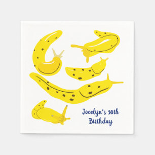 Serviette En Papier Parti personnalisé des limaces de banane jaune