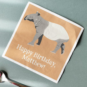 Serviette En Papier Parti personnalisé Tapir malaisien ou asiatique