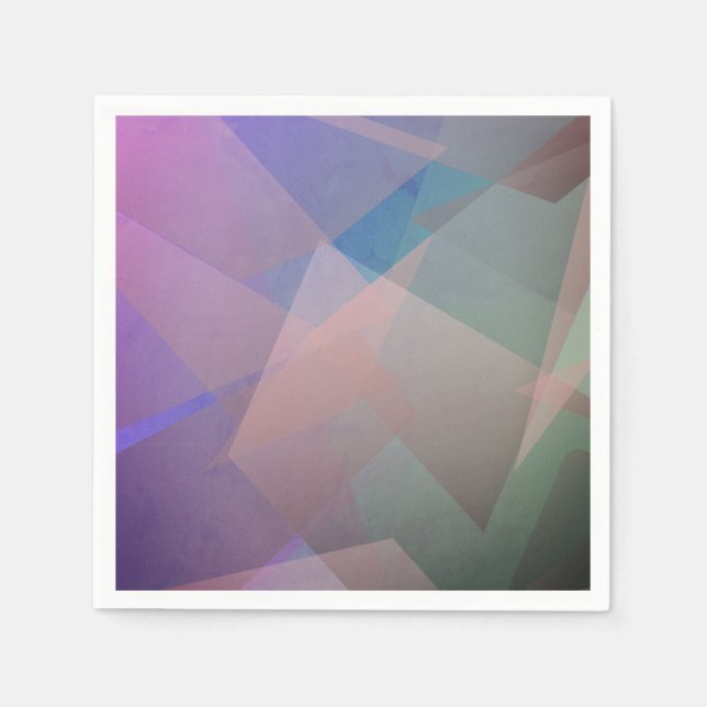 Serviette En Papier Particules volantes Abstraites | Formes géométriqu (Devant)