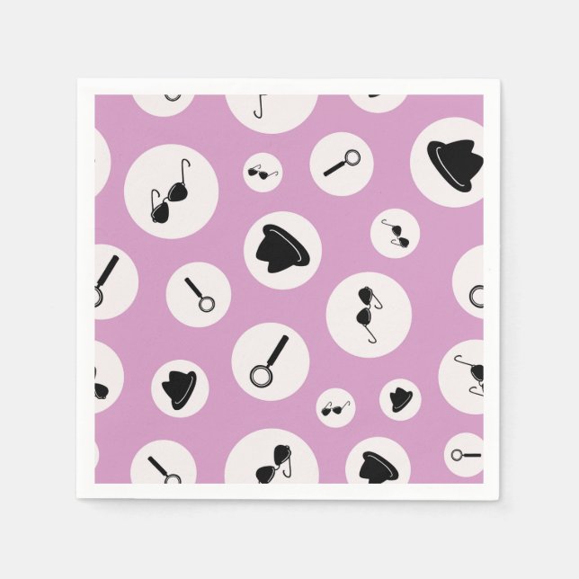 Serviette En Papier Partie agent secret (Devant)