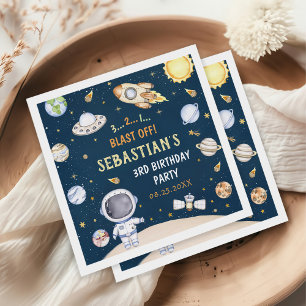 Serviette En Papier Partie Anniversaire de l'astronaute