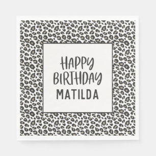 Serviette En Papier partie de joyeux anniversaire d'empreinte de
