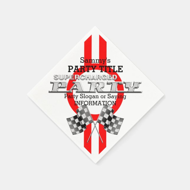 Serviette En Papier Partie de performance surchargée personnalisée (Coin)