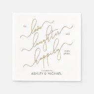 Serviette En Papier Partie d'engagement heureux après le Fiançailles