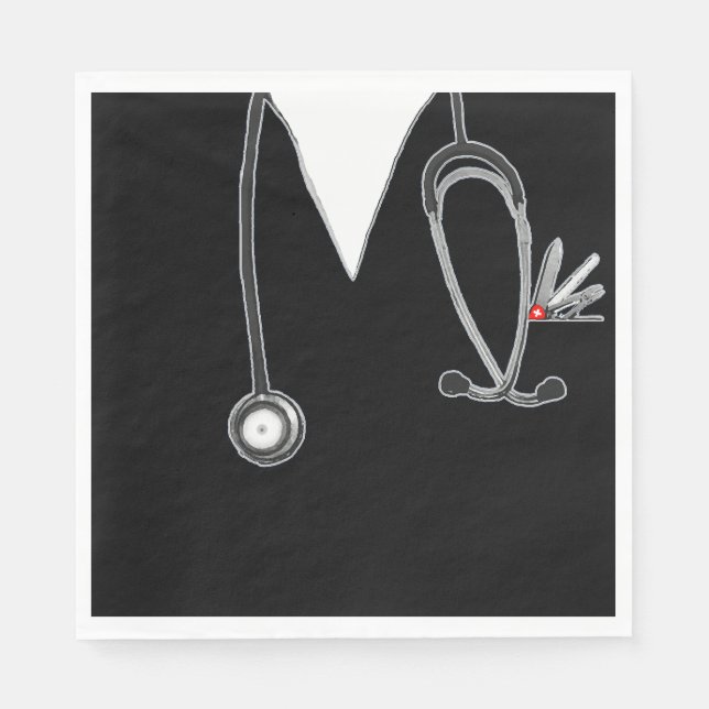 Serviette En Papier Partie Médicale du médecin (Devant)