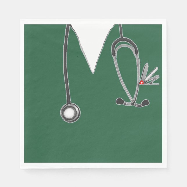 Serviette En Papier Partie Médicale du médecin (Devant)