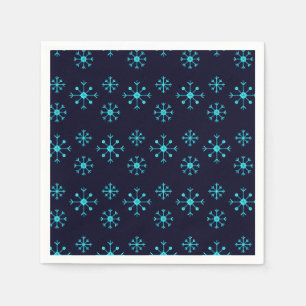 Serviette En Papier Parties scintillant bleue Snowflakes Naples
