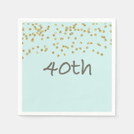 Serviette En Papier Parties scintillant Confetti 40e
