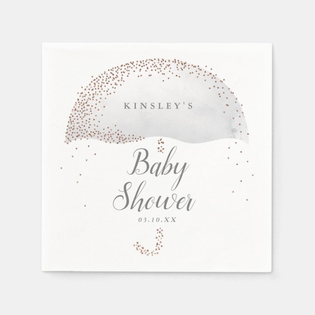 Serviette En Papier Parties scintillant confetti baby shower parapluie (Devant)