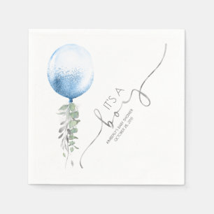 Serviette En Papier Parties scintillant d'argent Balloon Garland Éléga