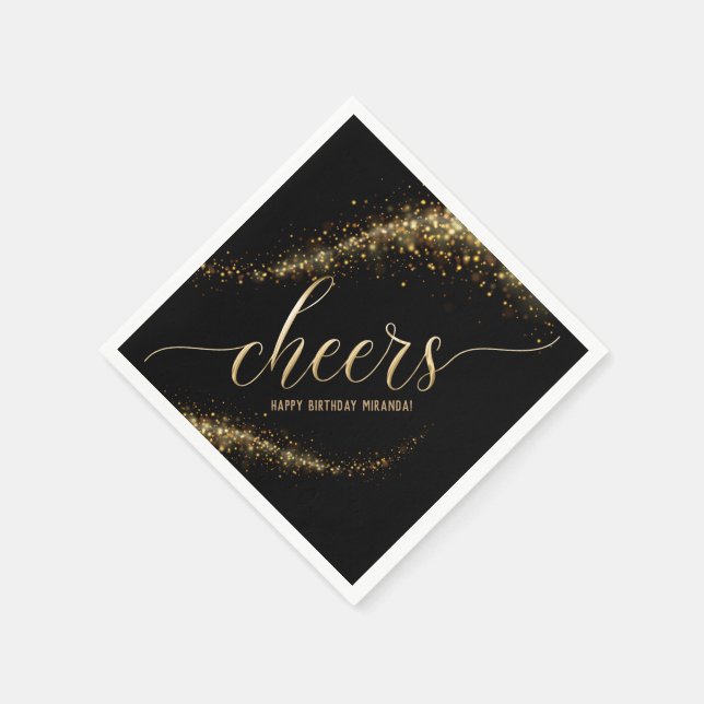 Serviette En Papier Parties scintillant d'or Confetti salue Anniversai (Coin)