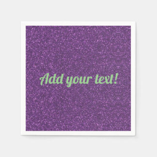 Serviette En Papier Parties scintillant pétillante violette personnali