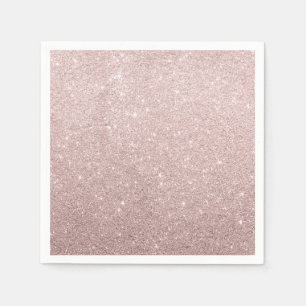 Serviette En Papier parties scintillant rose en or