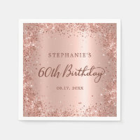 Parties scintillant rose Gold Foil 60e anniversair