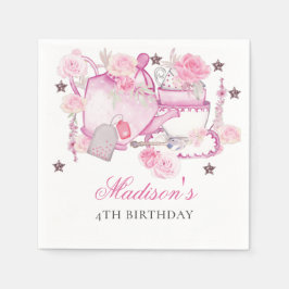 Serviette En Papier Parties scintillant Tea Party Personnalisé Élégant