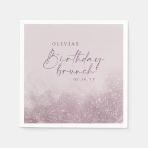 Serviette En Papier Parties scintillant violet Lilac élégant brunch d'