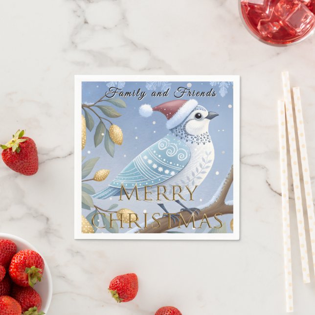 Serviette En Papier Partridge Dans Un Papier Poirier Napkin (En situation)