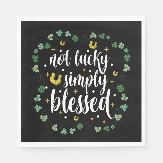 Serviette En Papier Pas chanceux simplement bénis St Patrick's Day (Devant)