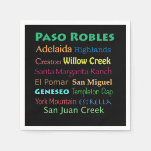 Serviette En Papier Paso Robles Vins Colorés serviettes