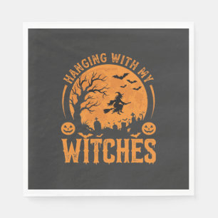 Serviette En Papier Passer l'Halloween avec mes sorcières (3)