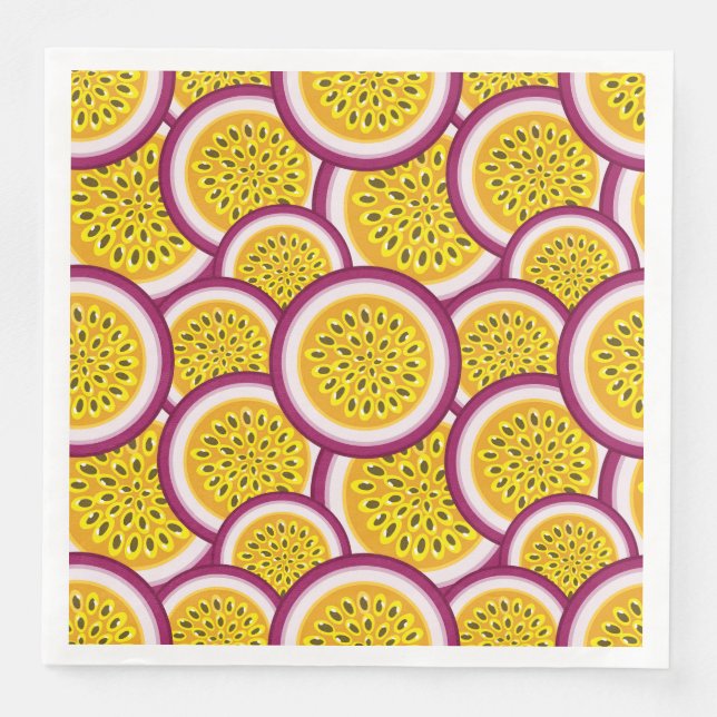 Serviette En Papier Passion fruit slices (Devant)