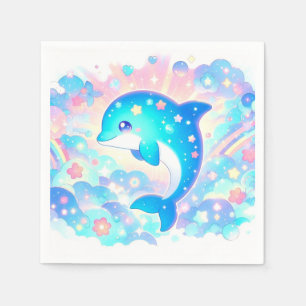Serviette En Papier Pastel Adorable Baby shower Dauphin