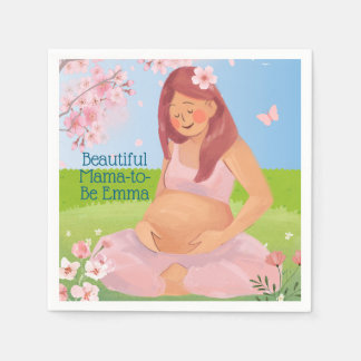 Serviette En Papier Pastel Beau Baby shower de maman à être