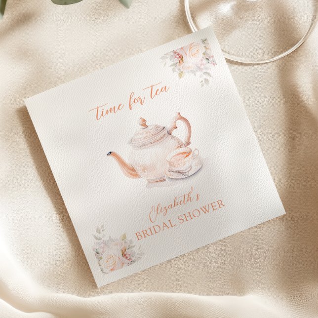 Serviette En Papier Pastel Blooms Bridal Tea Party (Créateur téléchargé)