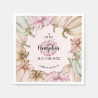 Pastel Citrouille Baby shower fille rose