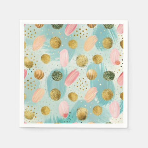 Serviette En Papier Pastel Confetti Parties scintillant Motif Abstrait