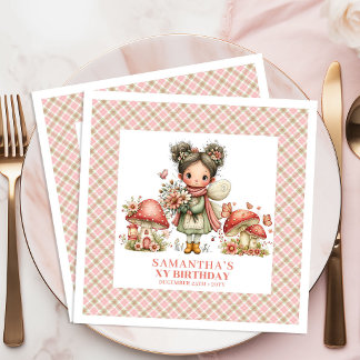 Serviette En Papier Pastel Fairy Magical Garden Birthday Party Napkins