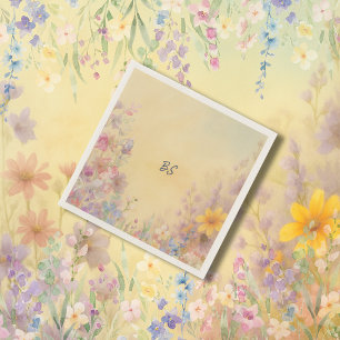 Serviette En Papier Pastel Fleur sauvage Meadow Barne Mariage