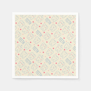 Serviette En Papier Pastel Happy Teeth Motif